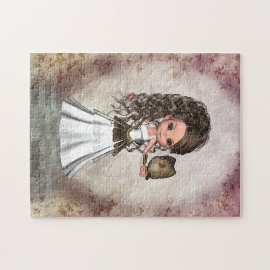 かわいいの美しいアテーナーのギリシャの女神のパズル ジグソーパズル (横)