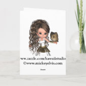 かわいいの美しいアテーナーのギリシャの女神カード カード (裏面)