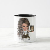 かわいいの美しいギリシャの女神アテーナー マグカップ (中央)