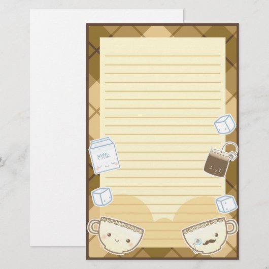 かわいいの茶時間 便箋 (正面/裏面)