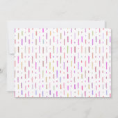 かわいいの虹の氷柱の誕生日かわいい冷やそう 招待状 (裏面)