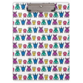 かわいいの虹外国モンスターパターン クリップボード (正面)