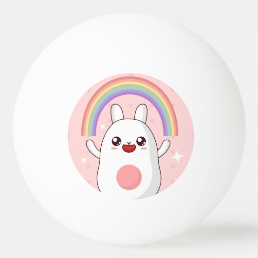 かわいいの虹 卓球ボール (正面)