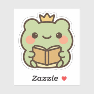 かわいいの読カエルの本シール シール