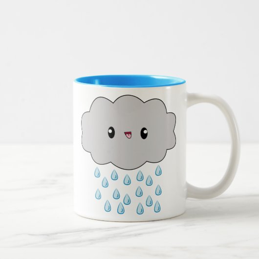 かわいいの雨雲のマグ ツートーンマグカップ (右)