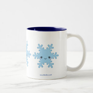 かわいいの雪片のマグ ツートーンマグカップ
