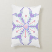 かわいいの雪片の枕 アクセントクッション (裏面(縦))