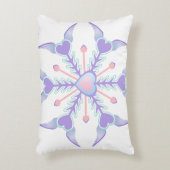 かわいいの雪片の枕 アクセントクッション (正面(垂直))