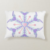 かわいいの雪片の枕 アクセントクッション (裏面)