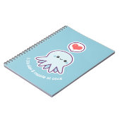 かわいいの青のタコ ノートブック (左側)