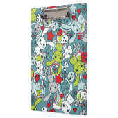 かわいいの青パターン クリップボード (左)