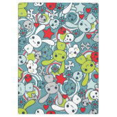 かわいいの青パターン クリップボード (裏面)