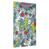 かわいいの青パターン クリップボード (右)