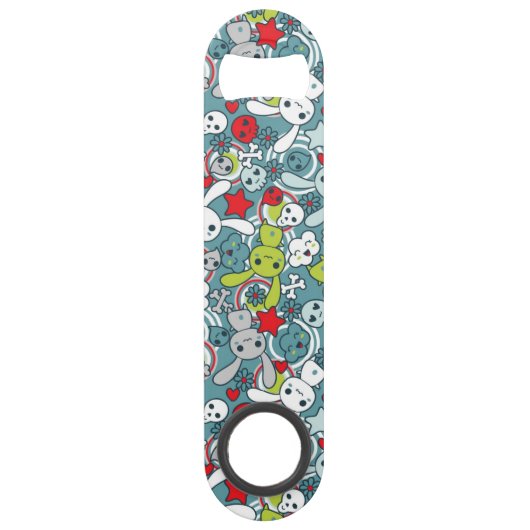 かわいいの青パターン スピード栓抜き (正面)