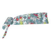 かわいいの青パターン タイヘッドバンド (回転270)