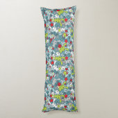 かわいいの青パターン ボディピロー (裏面 (縦))