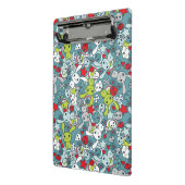 かわいいの青パターン ミニクリップボード (アングル2)