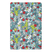 かわいいの青パターン ミニクリップボード (裏面)