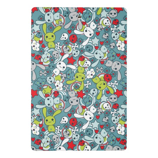 かわいいの青パターン ミニクリップボード (裏面)