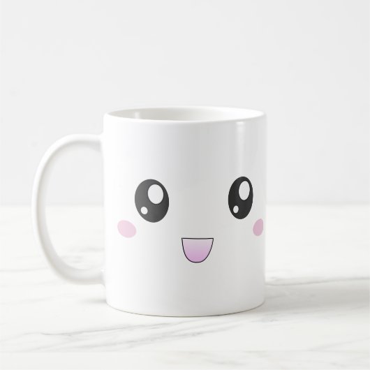 かわいいの顔のマグ コーヒーマグカップ (左)