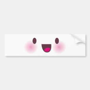 かわいいの顔 バンパーステッカー