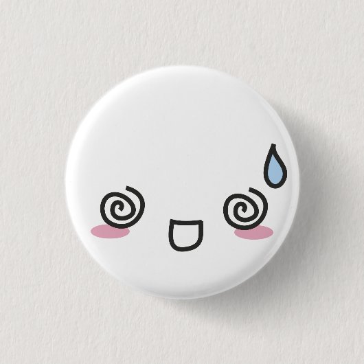 かわいいの顔 缶バッジ (正面)