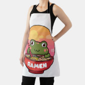 かわいいの食べカエルのラーメン エプロン (インサイチュ)