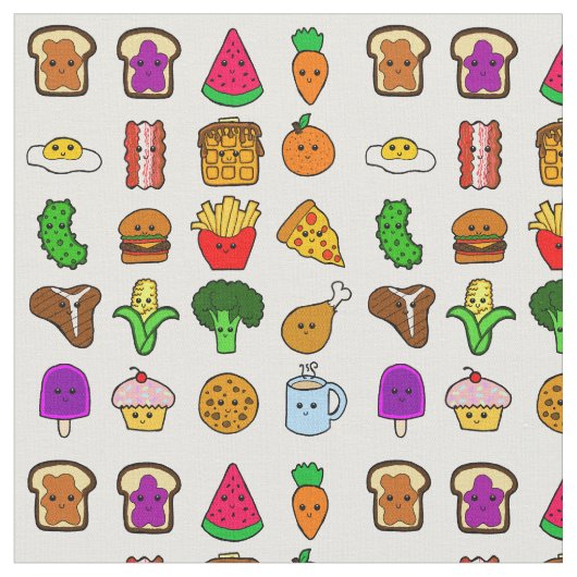 かわいいの食糧 ファブリック (クローズアップ)