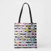 かわいいの魔法の虹のユニコーン90sのパステル調のトートバック トートバッグ (正面)