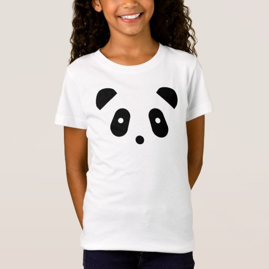 かわいいの~のかわいいパンダの顔 Tシャツ (正面)