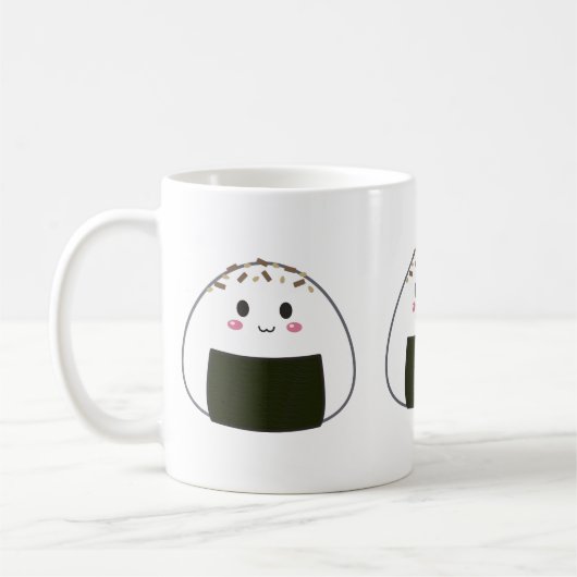 かわいいの"Onigiri"の米球 コーヒーマグカップ (左)