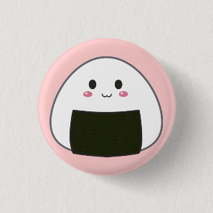 かわいいの"Onigiri"の米球 缶バッジ