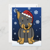 かわいいのBeauceronのクリスマスの郵便はがき シーズンポストカード (正面/裏面)