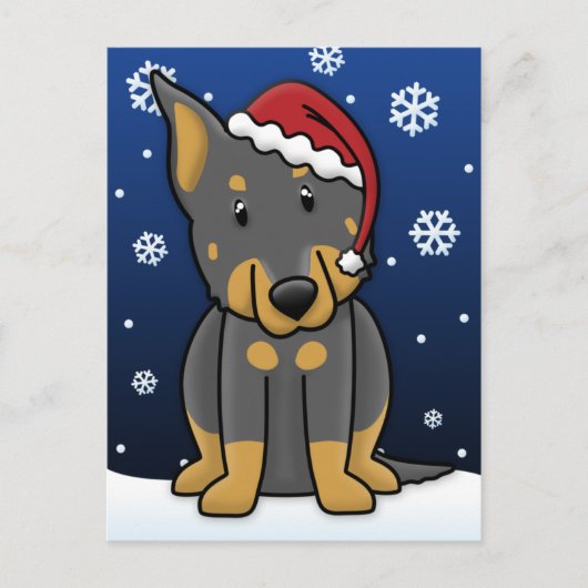 かわいいのBeauceronのクリスマスの郵便はがき シーズンポストカード (正面)