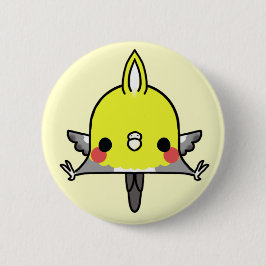 かわいいのCockatiel (背景を変えます!) 缶バッジ
