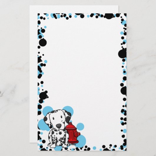 かわいいのDalmatian文房具(Unlined) 便箋 (正面/裏面)