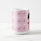 かわいいのKokeshiの人形のマグ コーヒーマグカップ (中央)