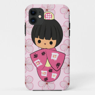 かわいいのKokeshiの人形のiPhoneの場合 iPhone 11 ケース