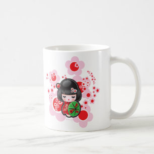 かわいいのKokeshiの人形 コーヒーマグカップ