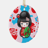 かわいいのKokeshiの人形 セラミックオーナメント (右)