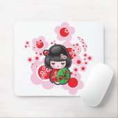 かわいいのKokeshiの人形 マウスパッド (マウス)