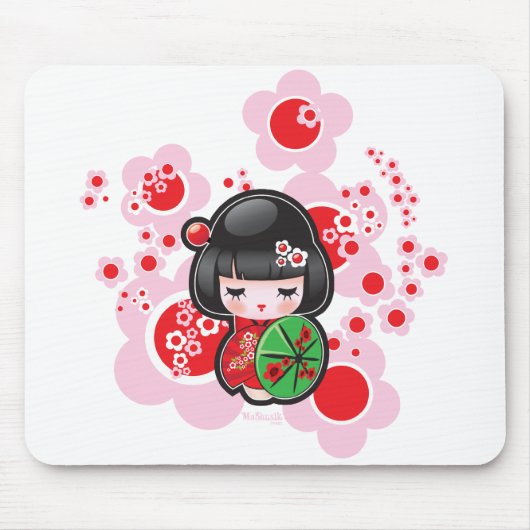 かわいいのKokeshiの人形 マウスパッド (正面)