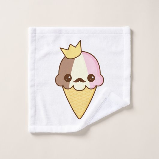 かわいいのNeapolitanアイスクリームコーン ウォッシュタオル (ウォッシュタオル)