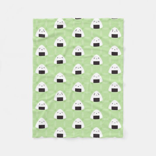 かわいいのOnigiriの米球 フリースブランケット (正面)