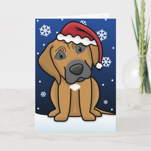 かわいいのRhodesian Ridgebackのクリスマスカード シーズンカード (正面)