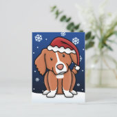 かわいいのTollerのクリスマスの郵便はがき シーズンポストカード (スタンド正面)