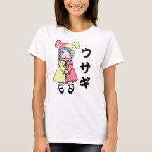 かわいいのUsagiの女の子のTシャツ