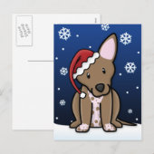 かわいいのXoloitzcuintleのクリスマスの郵便はがき シーズンポストカード (正面/裏面)