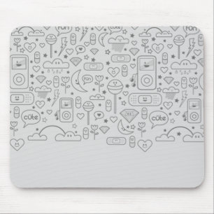 かわいいはおもしろいのmousepadです マウスパッド