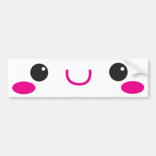 かわいいはかわいいに直面します! バンパーステッカー